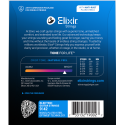 Elixir Optiweb Electric Nickel Plated Steel 19002 Super Light 09-42